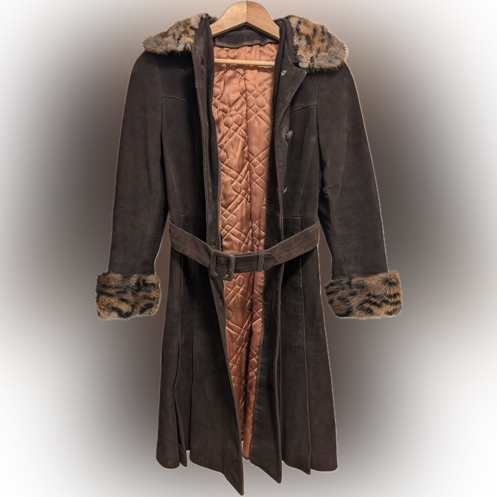Vintage 1970s Jeno de Paris Fur-Trim Coat